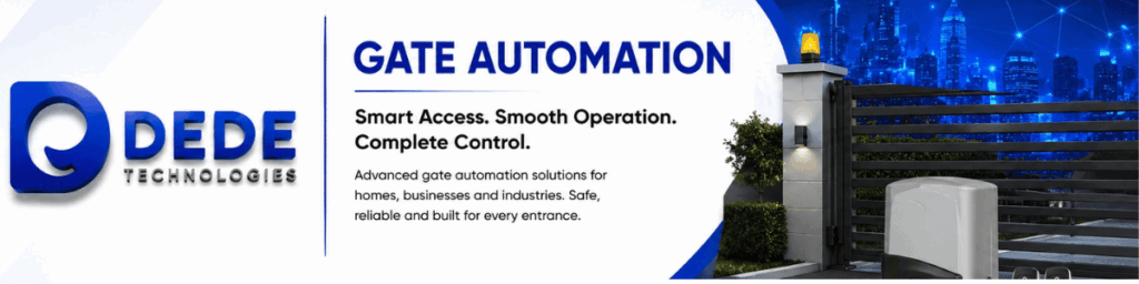 Gate Automation in Chennai with automatic sliding and swing gate solutions for homes, apartments, offices and industries by DEDE Technologies