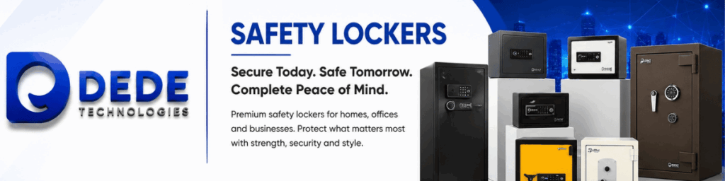 Safety Lockers in Chennai with digital PIN and biometric secure storage solutions for homes, offices and businesses by DEDE Technologies