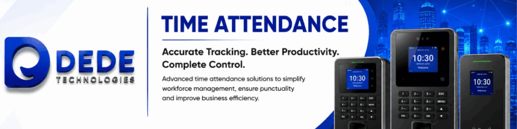 Time Attendance System in Chennai with fingerprint, face recognition and RFID employee attendance solutions by DEDE Technologies